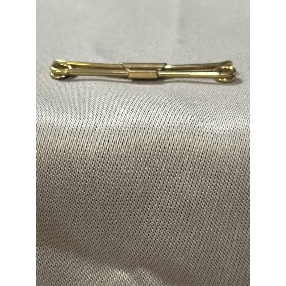 Vintage "Swank" 1/40 10k Gold Filled Curved Tie Collar Clip (2348) - Picture 3 of 5